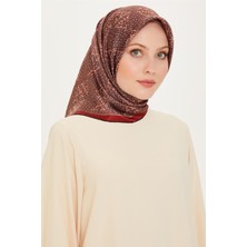 Armine Monogram Desenli Twill Saf İpek Eşarp 9228D 01