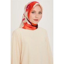 Armine Geometrik Desenli Sura Saf İpek Eşarp 9241D 82 35