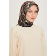 Armine Geometrik Desenli Sura Saf İpek Eşarp 9223D 33 32