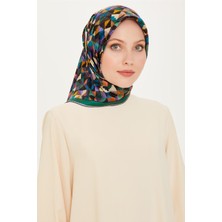 Armine Geometrik Desenli Sura Saf İpek Eşarp 9214D 85