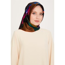 Armine Geometrik Desenli Sura Saf İpek Eşarp 9241D 82 02