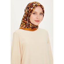 Armine Geometrik Desenli Sura Saf İpek Eşarp 9214D 81