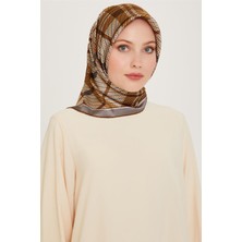 Armine Geometrik Desenli Sura Saf İpek Eşarp 9247D 05