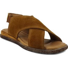 Beety 706 25YS Kadın Günlük Sandalet Taba Süet