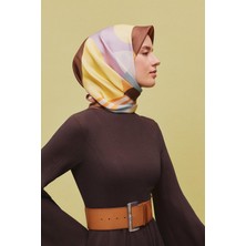 Armine Çiçek Desenli Saf İpek Twill Eşarp 9318 81