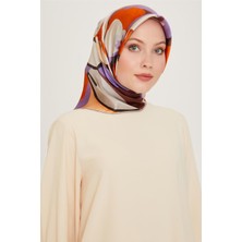 Armine Çiçek Desenli Sura Saf İpek Eşarp 9200D 50 06