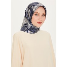 Armine Geometrik Desenli Sura Saf İpek Eşarp 9218D 03