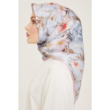 Armine Çiçek Desenli Twill İpek Eşarp 24Ya9129 07