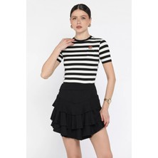 Bel Lastikli Şortlu Etek P-00016205