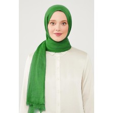 Lêvi D'or Çimen Yeşili Buruşuk Kumaş Hawai Şal