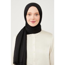 Levidor Siyah Buruşuk Kumaş Hawai Şal