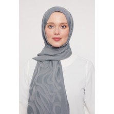 Lêvi D'or Açık Mavi Soyut Desen Grazia Şal