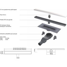 Basic Linear 50 cm Satine Inox Duş Kanalı