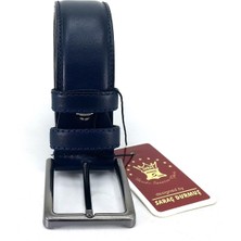 Saraç 1101 24K Erkek Klasik Dikişli Kemer Lacivert