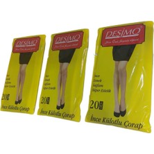 3'lü 20 Denye Mat Ince Külotlu Çorap