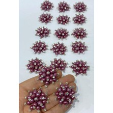 Mürdüm Inci Boncuklu Taşlı Broş