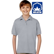 Tezzgelsin Erkek Çocuk %100 Pamuklu Polo Yaka T-Shirt Günlük ve Okul Uniforma Okul T-Shirt