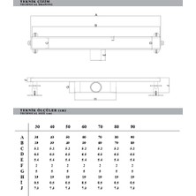 Basic Linear 50 cm Satine Inox Duş Kanalı