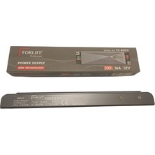 Forlıfe 12V Şerit LED Trafosu 200W 16A - Model No: FL-5103
