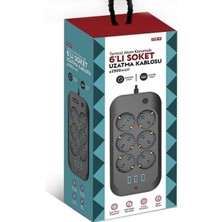 Fulltech 6 Priz 3xusb 10A 2 Mt Kablo 2500W Akım Korumalı Priz Ftr-11 8551