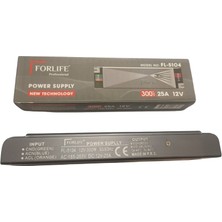 Forlıfe 12V Şerit LED Trafosu 300W 25A - Model NO:FL-5104