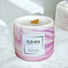 Ipeksi Çiçek Kokulu Dekoratif Mum|pembe-Beyaz