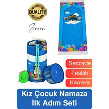 Özel Üretim Erkek Çocuk Namaza Ilk Adım Seccade Tesbih Seti Oğlumun Seccadesi Oyun Hazırlık Hediye
