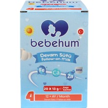 Bebehum 4 Numara Tek Kullanımlık Bebek Devam Sütü 20 Adet