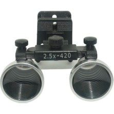 Doktor Büyüteç Gözlük Üstü Klip 2.5X420 Siyah Metal Kenarlıktüm Gözlüklere Uyumlu Değişen Pupil Mesafeli Küçük Mercek