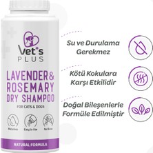 Vet's Plus Kedi ve Köpekler İçin Lavanta ve Biberiye Özlü Toz Şampuan 150gr