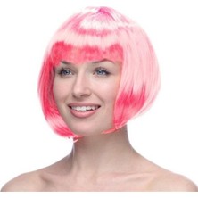 Pembe Renk Peruk Küt Saç