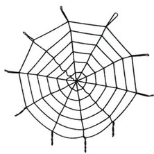 Halloween Cadılar Bayramı Örümcek Ağ Dekor Siyah