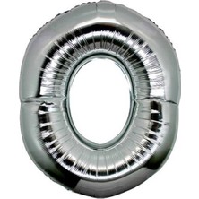 Gümüş Rengi Folyo Harf Balon 1 Metre