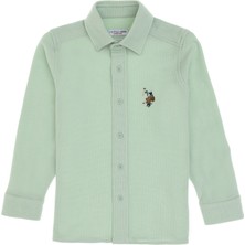 U.S. Polo Assn. Erkek Çocuk Su Yeşili Kolsuz Gömlek 50300752-VR048 Trend Regular Fit Kalınlık Belirtilmemiş