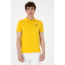 U.S. Polo Assn. Erkek Slim Fit Polo Yaka Sarı Basic Tişört 50298011-VR094