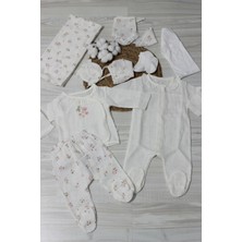 Barbosa Caramell Kız Bebek Müslin Vişne Desen 10'lu Hastane Çıkışı Zıbın Seti New Season (Yazlık)