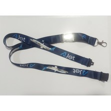 Ajet Uçak Baskılı Boyun Ipi