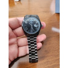 Coliseum Rolex Görünümlü Çelik Kordon Siyah Takvimli Erkek Kol Saati