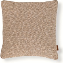 HoHo Decor Mira Akrilik Pamuklu Keten 45*45 Façalı Kırlent Sütlü Kahve