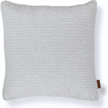 HoHo Decor Mira Akrilik Pamuklu Keten 45*45 Façalı Kırlent Açık Gri
