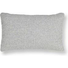 HoHo Decor Mira Akrilik Pamuklu Keten 30*50 Façalı Kırlent Gri