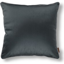 HoHo Decor Nara Modern Sedefli Nubuk 50*50 Biyeli Kırlent Gri