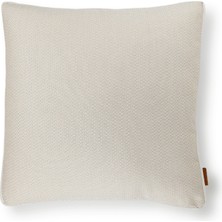 HoHo Decor Lara Modern Keten & Nubuk Kombin 45*45 Façalı Kırlent Bej