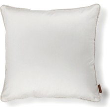 HoHo Decor Nara Modern Sedefli Nubuk 50*50 Biyeli Kırlent Sedefli Bej