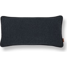 HoHo Decor Diego Zigzag Bukle Şönil 35*65 Biyeli Kırlent Koyu Gri & Siyah