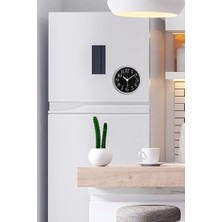Muyika Design Kiely  Mıknatıslı Siyah Buzdolabı Saati 11 cm Bds-Y