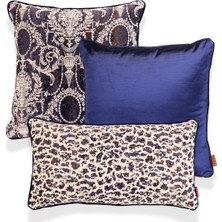 HoHo Decor Vicente & Aspen 3'lü Kombin Set Krem & Lacivert