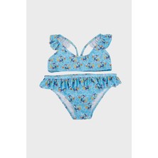 Slipstop Mercat Baskılı Çabuk Kuruyan Fırfırlı Bikini Takım Kız Çocuk Bikini SB2511120000