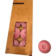 10 gr Kokulu Tealight Mum Pembe 10 Adet