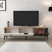 3501 Neva Tv Ünitesi 150 cm Sepet - Antrasit - Beyaz